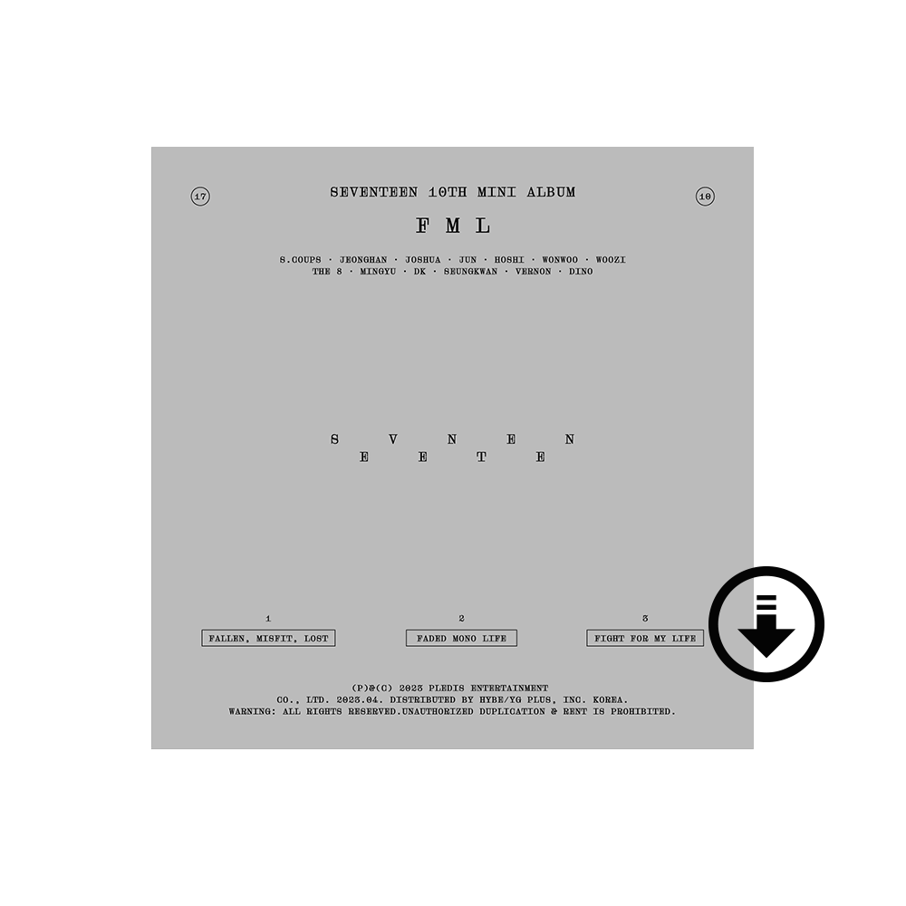 SEVENTEEN 10th Mini Album 'FML' Digital Album - SEVENTEEN 세븐틴 SEVENTEEN 10th Mini Album 'FML' Digital Album - SEVENTEEN 세븐틴