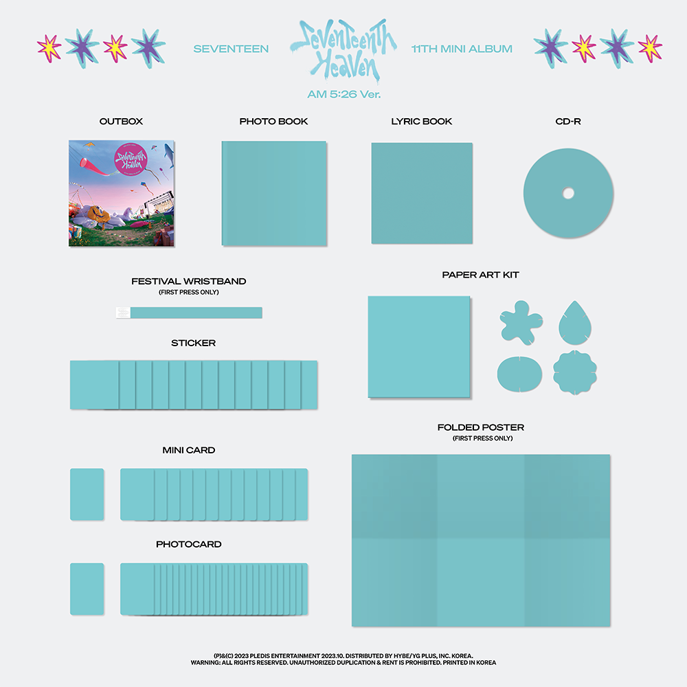 SEVENTEEN 11th Mini Album 'SEVENTEENTH HEAVEN' AM 5:26 Ver. SIGNED SEVENTEEN 11th Mini Album 'SEVENTEENTH HEAVEN' AM 5:26 Ver. SIGNED