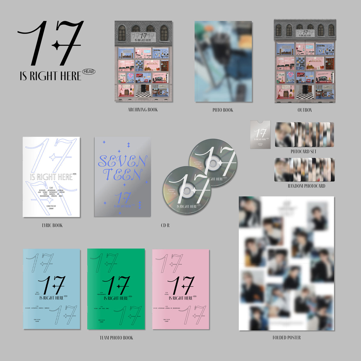 Hear Ver Rpc Seventeen Best Album '17 is Right Here' Hear Ver. (Signed) - SEVENTEEN ...