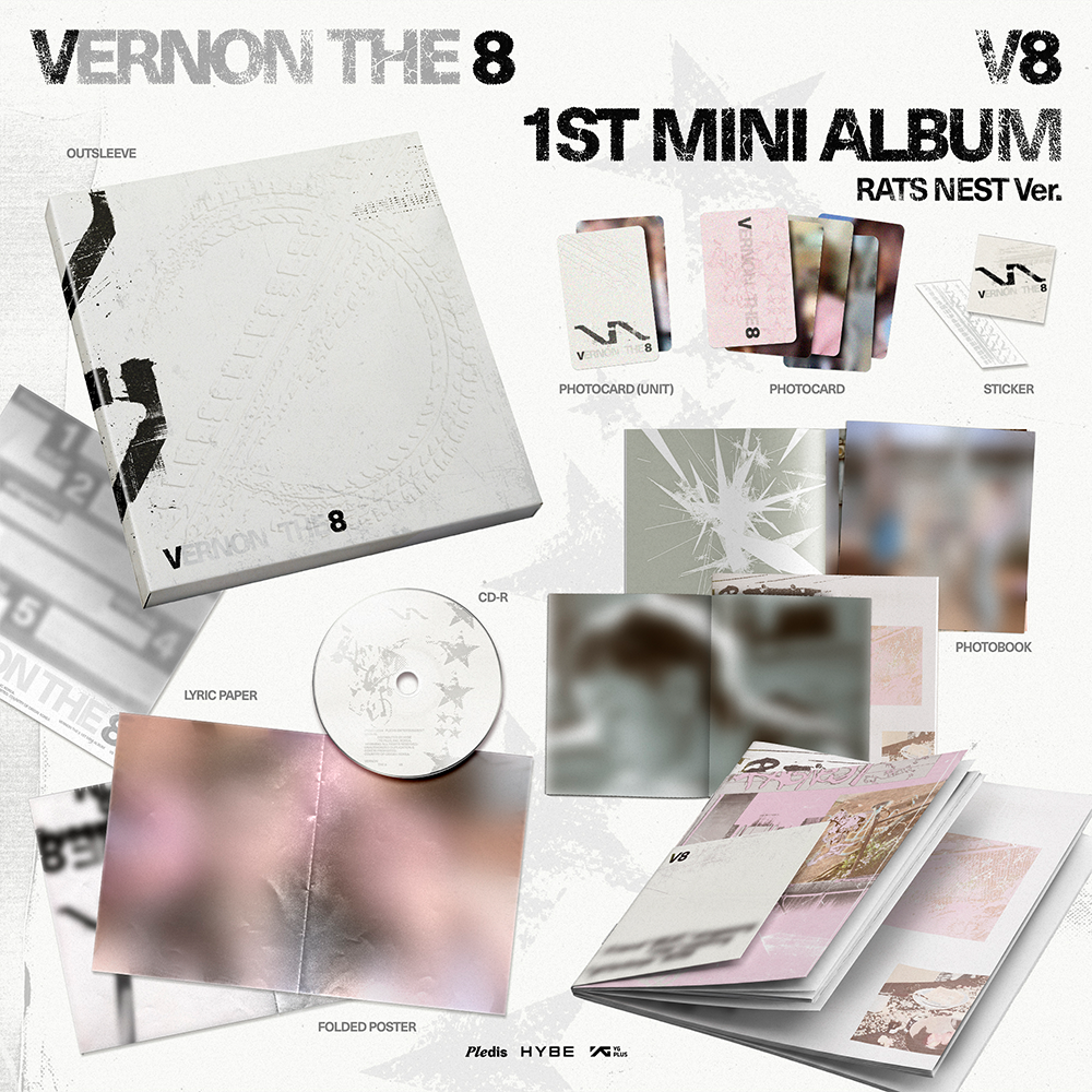 V8 1st Mini Album 'V8' (Signed D2C) RATS NEST Ver.