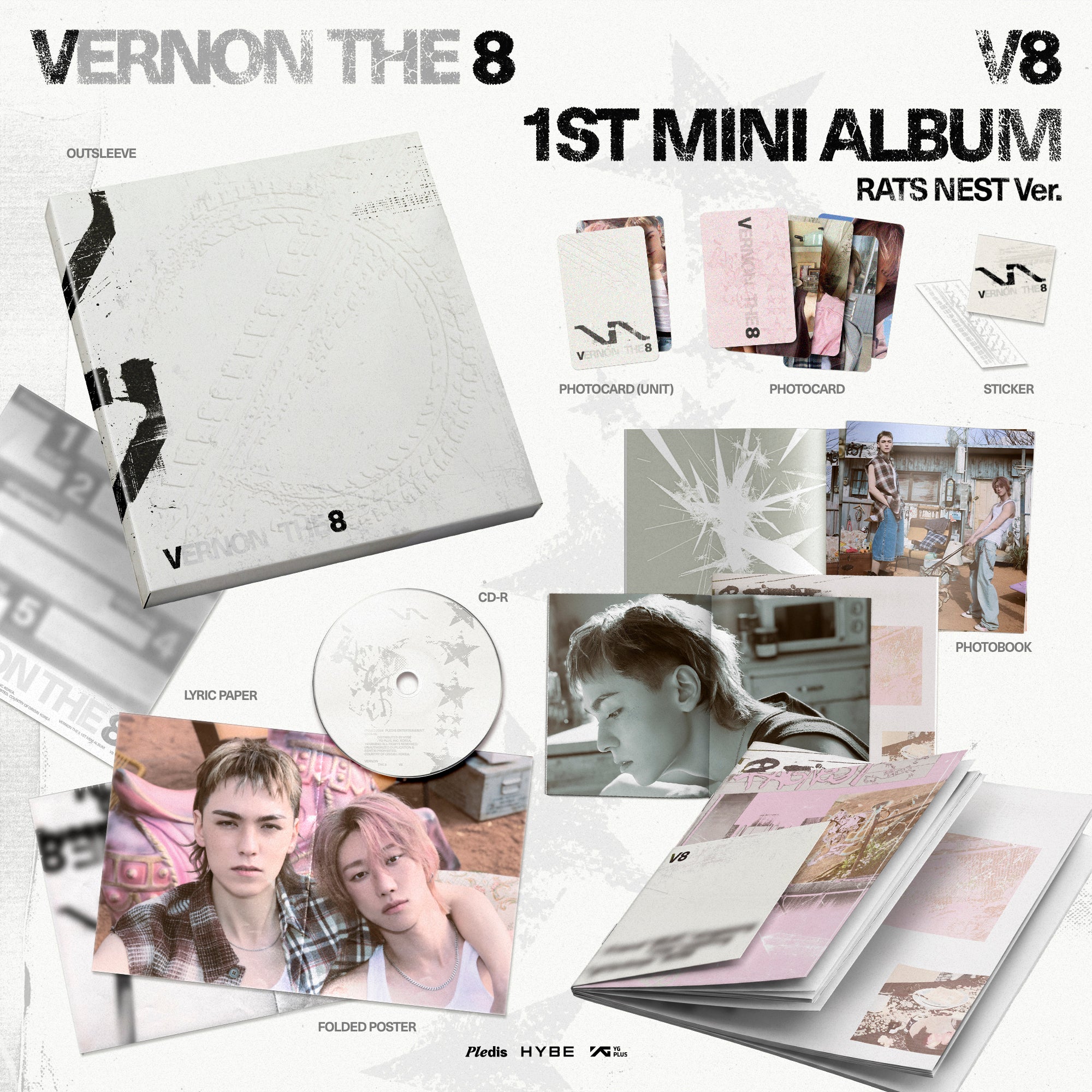 V8 1st Mini Album 'V8' RATS NEST Ver.