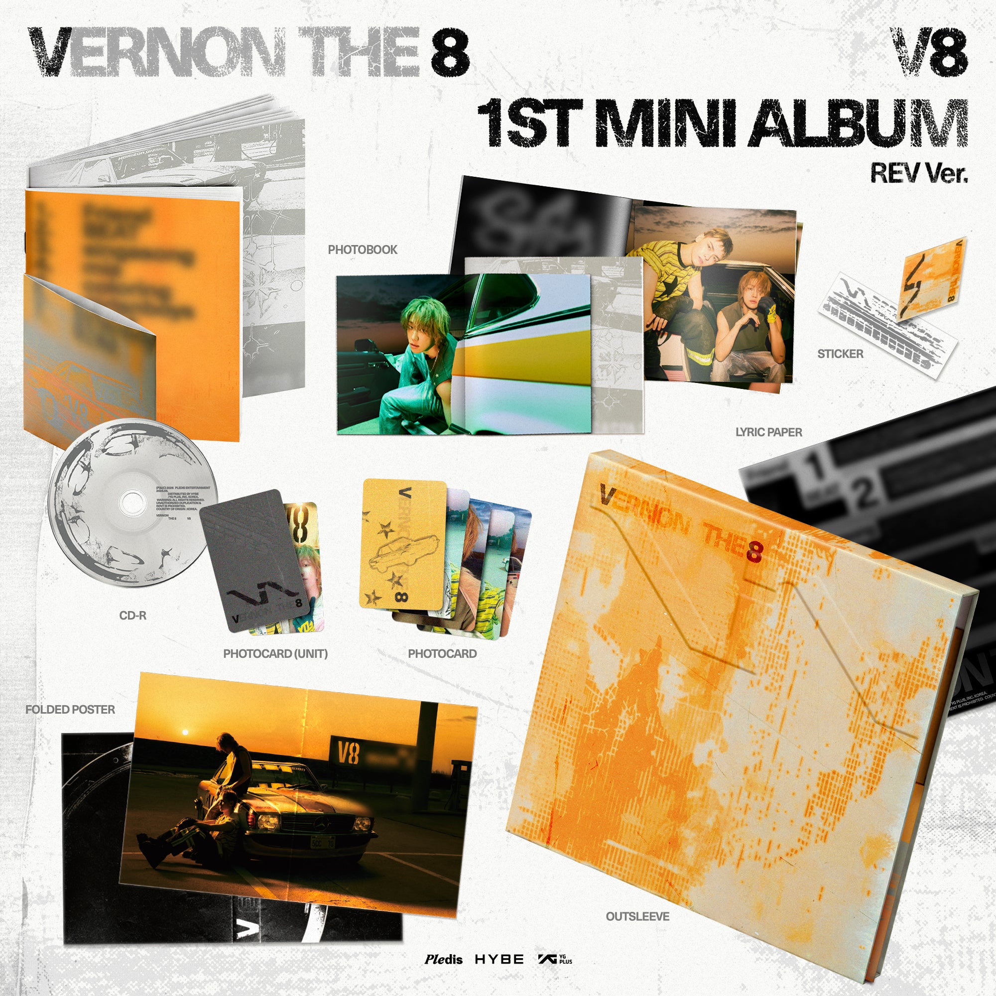 V8 1st Mini Album 'V8' (Signed D2C) REV Ver.