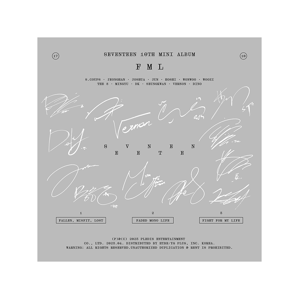 SEVENTEEN 10th Mini Album 'FML' - Digital Signature (Main Version)